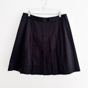 Loft Black Pleated Knee Length Schoolgirl Pleated Skirt Size 12